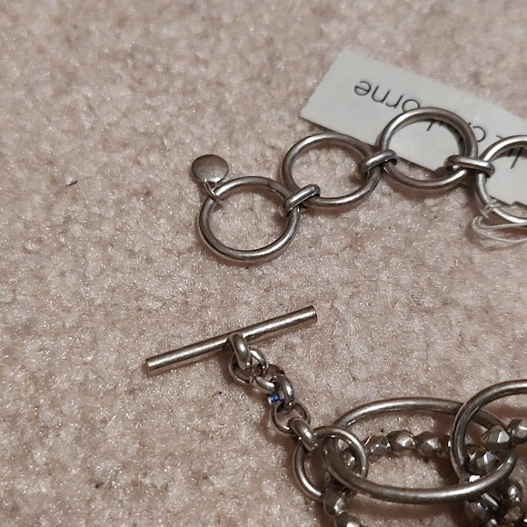 Liz Claiborne Long Silver Chunky Double Link Necklace! - Picture 11 of 11